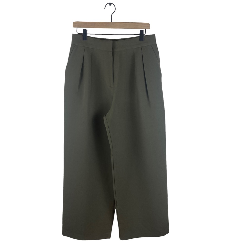 Oak + Fort Wide Leg Pleated Plants Green Size Large